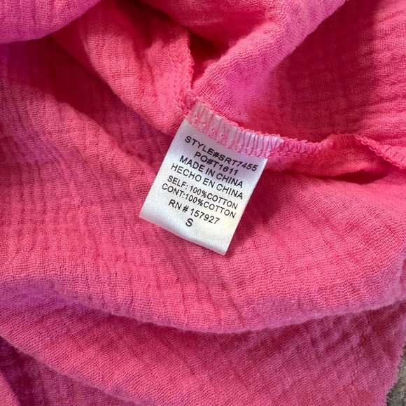 Crochet Sleeve Gauze Button Down Shirts Easter Day oversized smal boho western - Picture 7 of 8